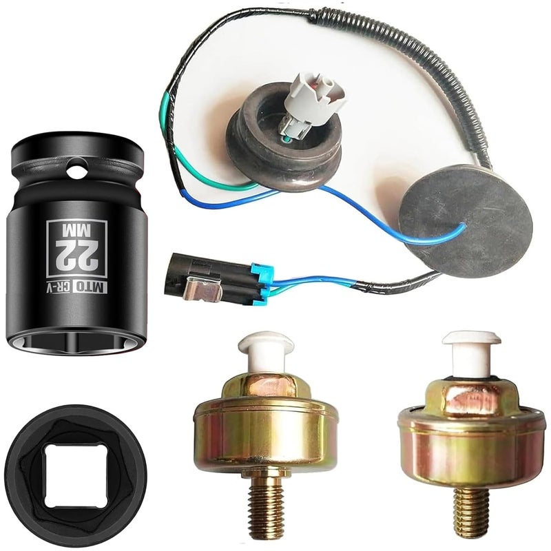ADdormorn Knock Sensors with Wiring Harness Kit, Knock Sensor 5.3 for Chevy Suburban Silverado Avalanche Tahoe, GMC Sierra Yukon, Cadillac LS 6.0 4.8 AS10017(917 033) - Image 1